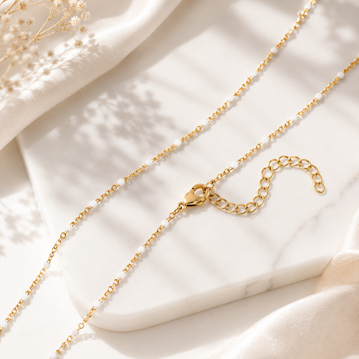 Confetti Enamel Necklace – 18K Gold, Dainty Layering, Waterproof