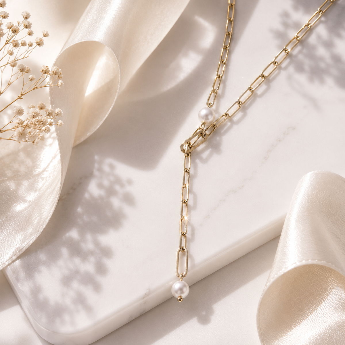 Pearl Y Lariat Necklace – product image 1