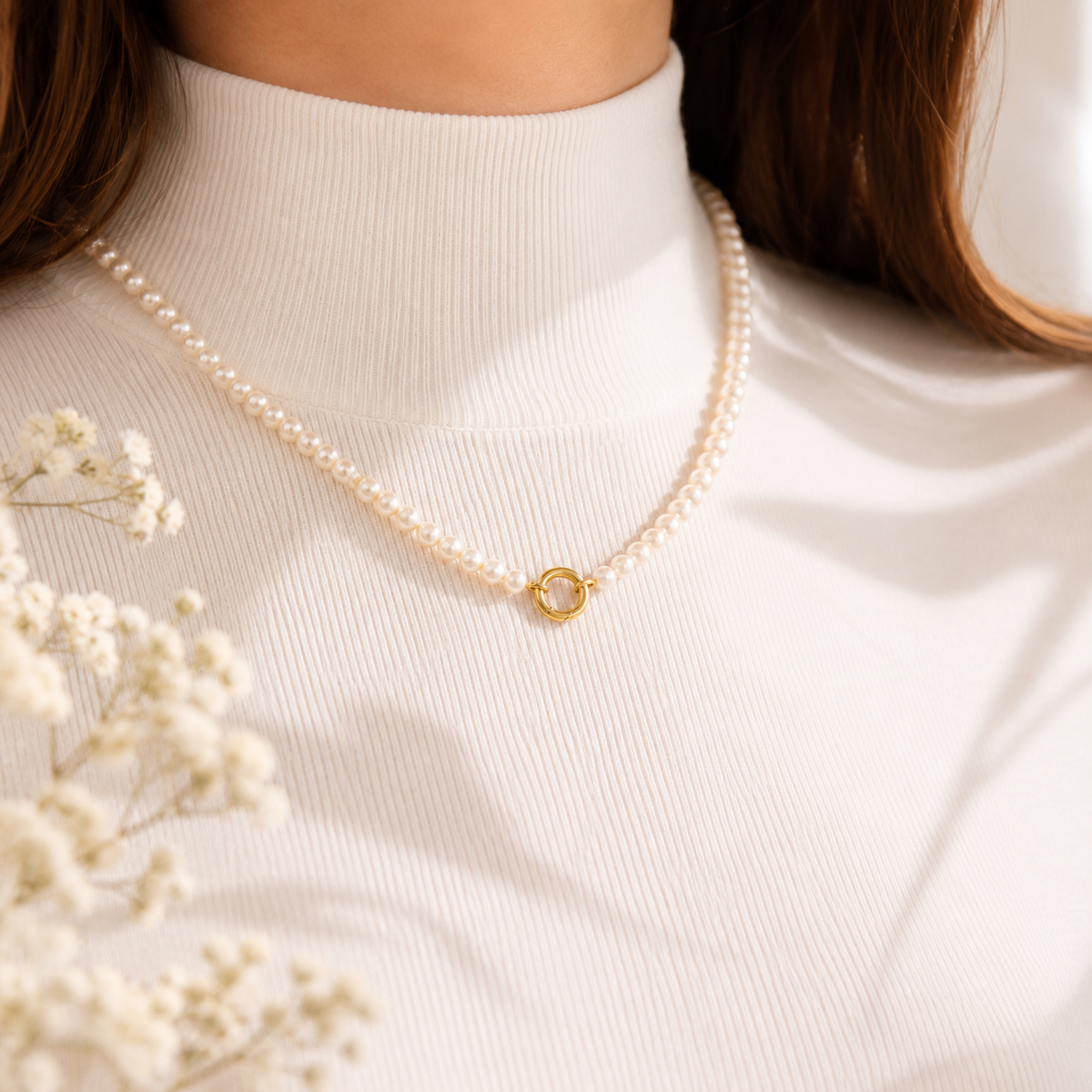 Freshwater Pearl Charm Necklace – product image 8