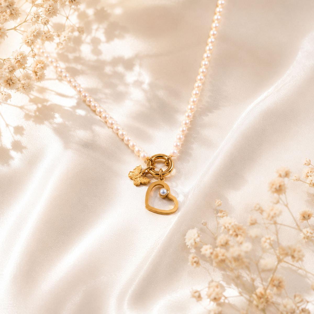 Freshwater Pearl Charm Necklace – product image 7