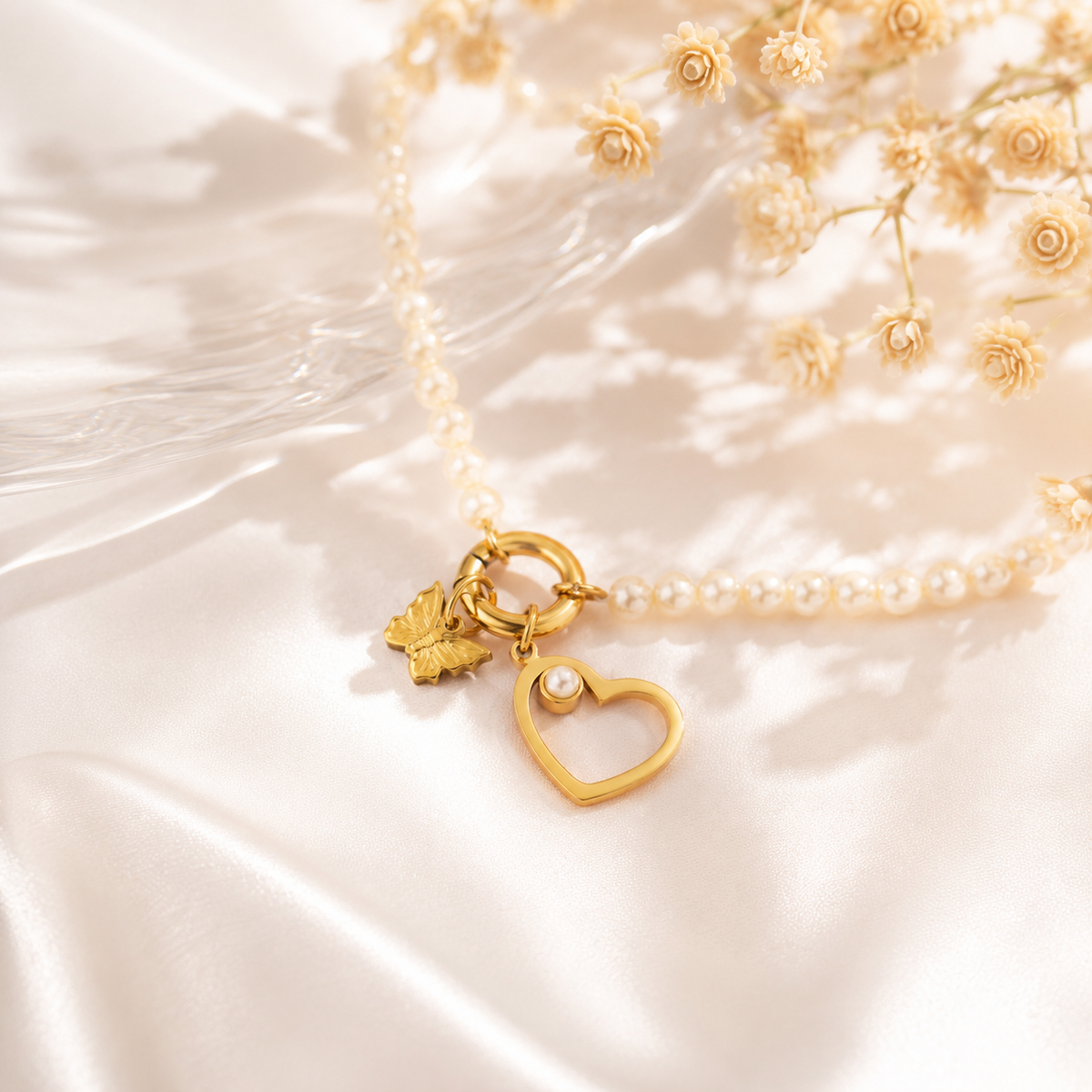 Freshwater Pearl Charm Necklace – product image 5