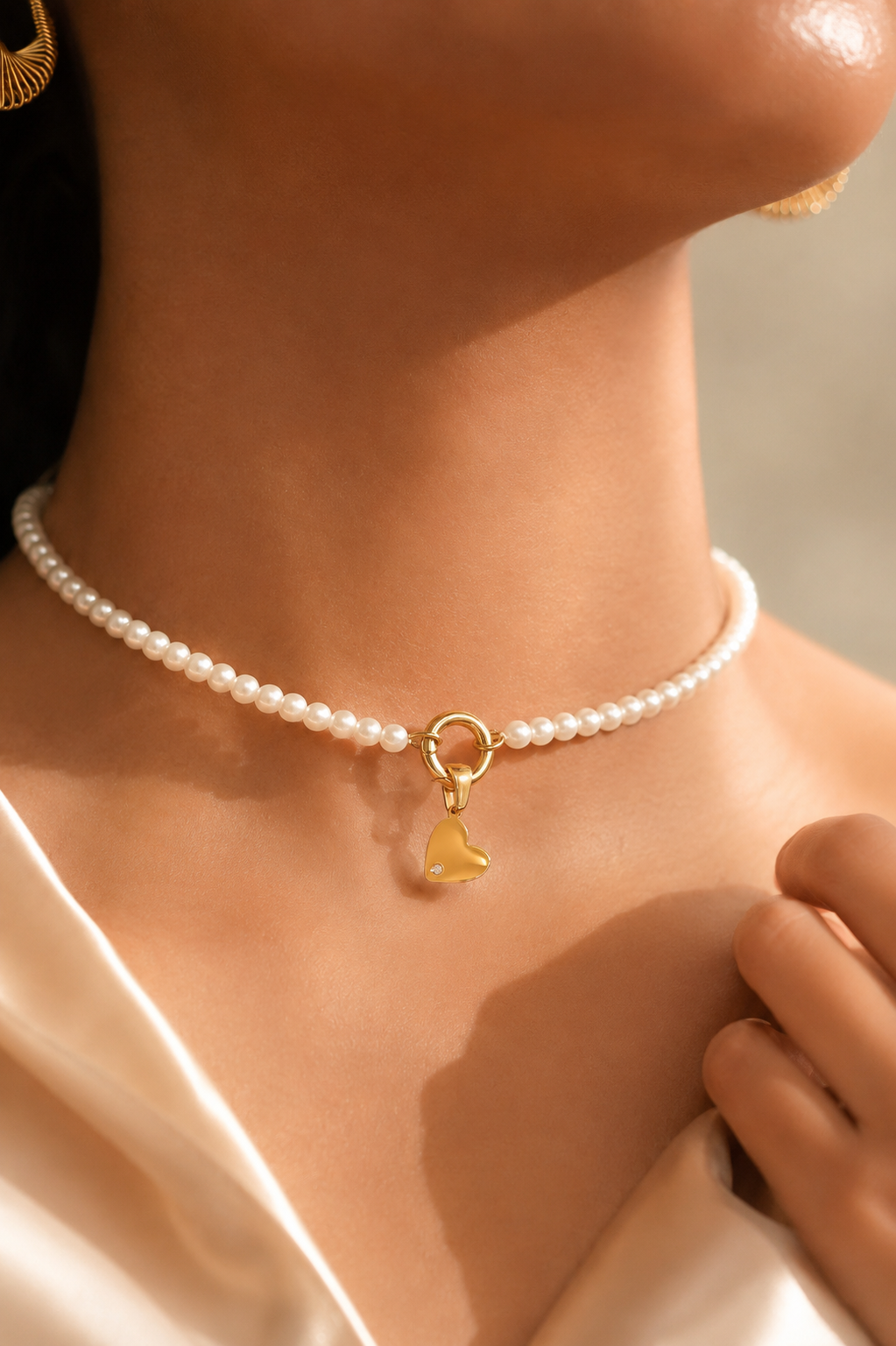 Freshwater Pearl Charm Necklace – product image 3