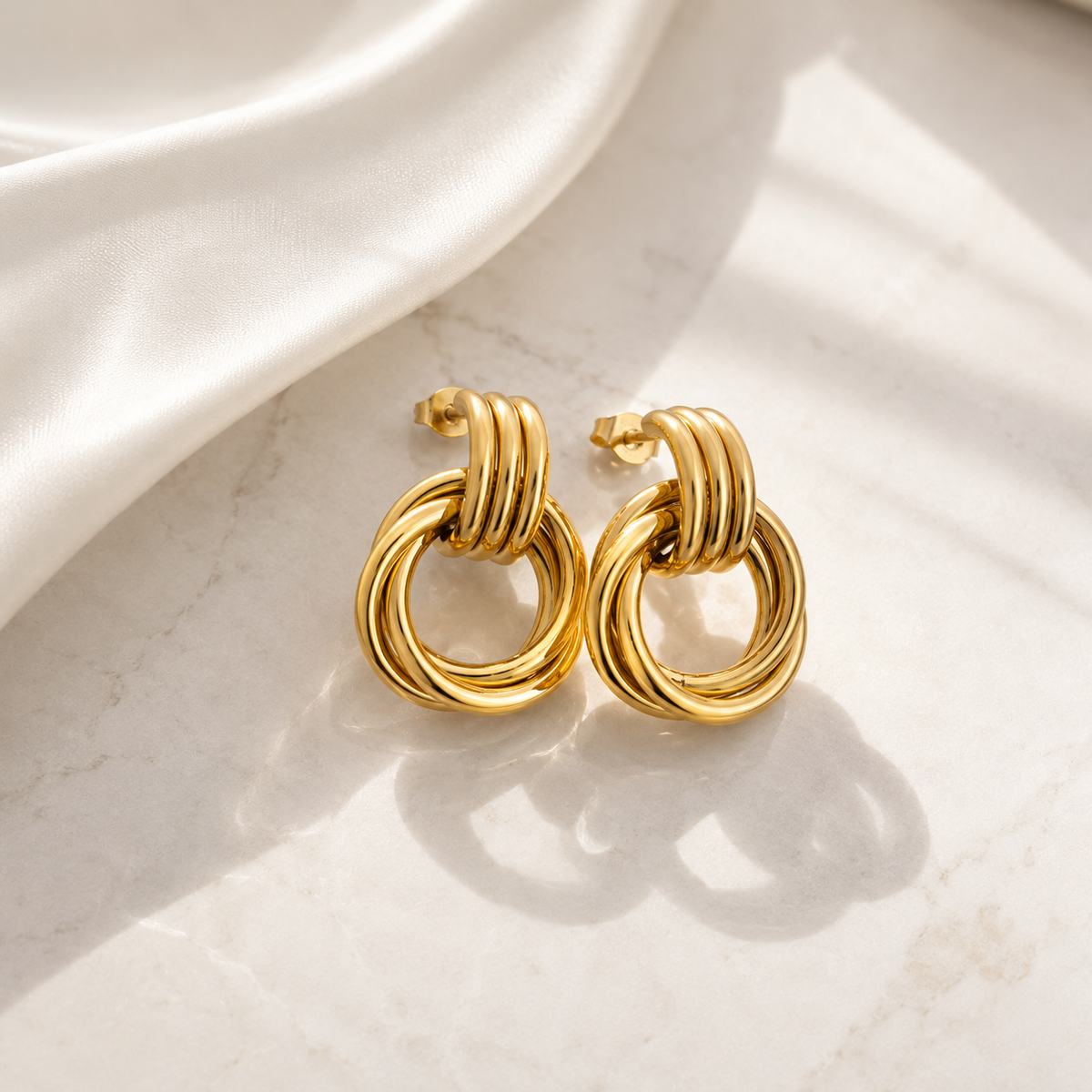 Double Circle Stud Earrings – product image 1