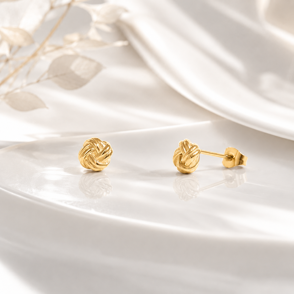 Knot Stud Earrings – product image 1