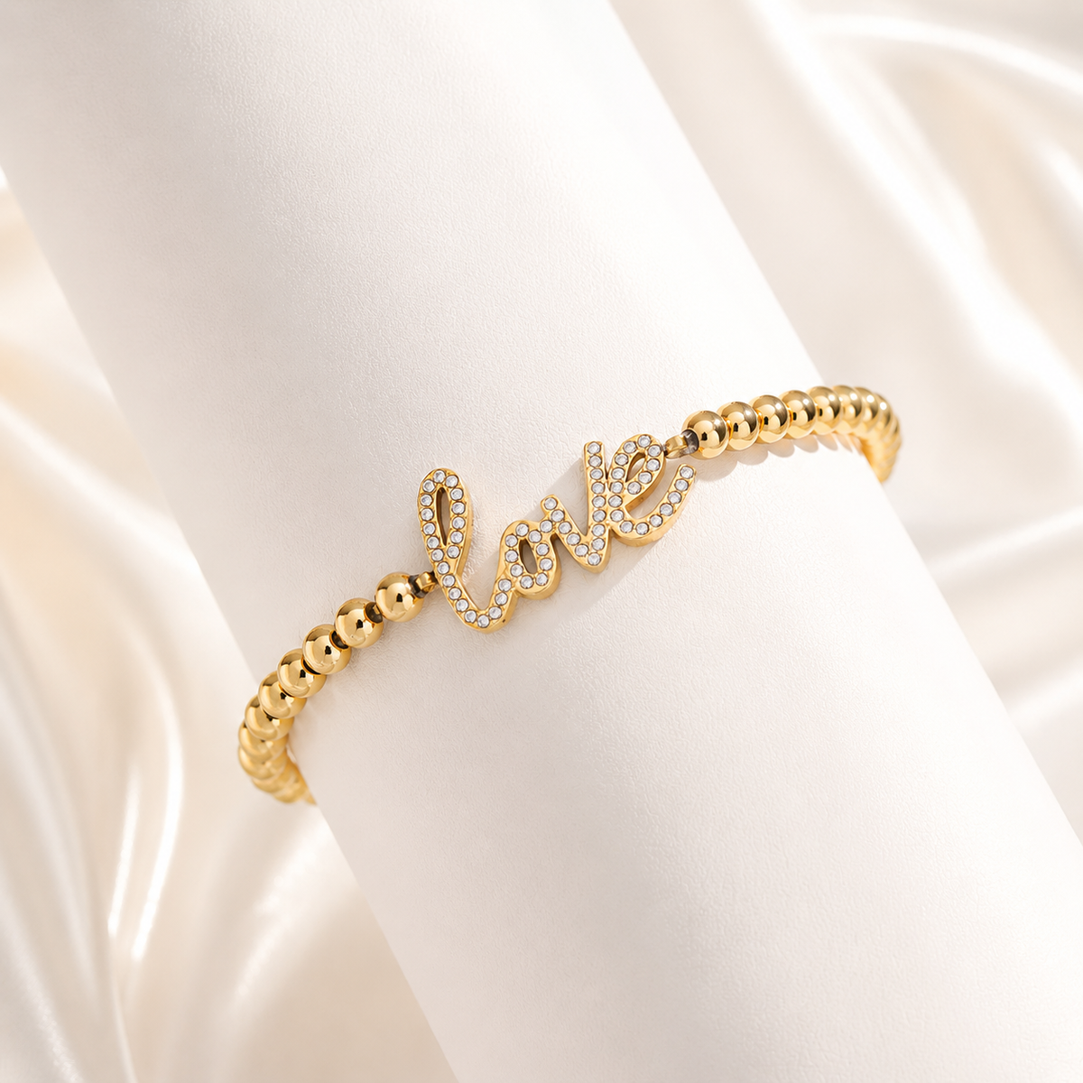 Love Beaded Stretch Bracelet – product image 4