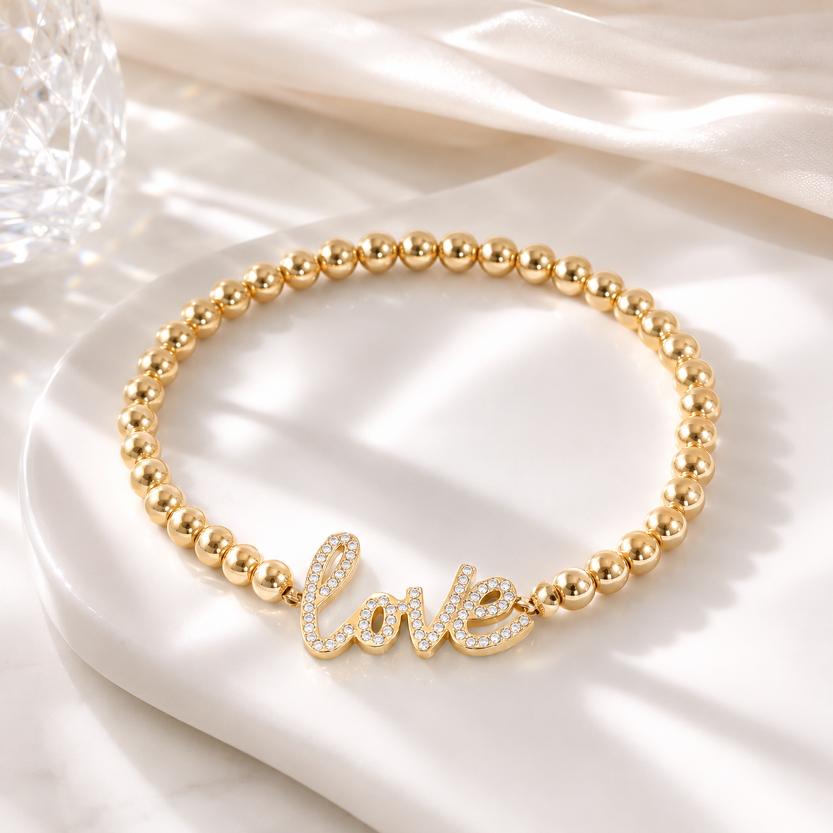 Love Beaded Stretch Bracelet – product image 1