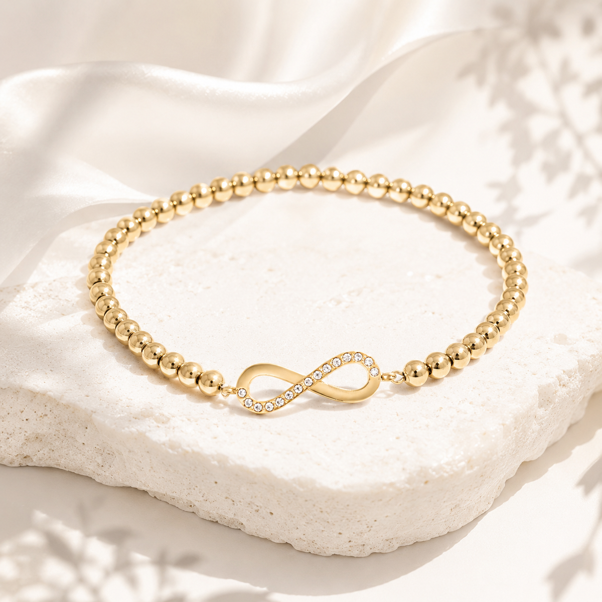 Infinity Beaded Stretch Bracelet – product image 1
