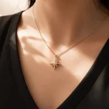 18K Gold Starburst Charm, Stainless Steel Tropical Pendant, Beach Jewelry Making Supply