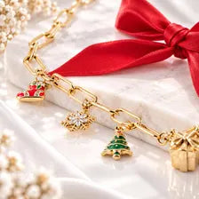 Stainless Steel Christmas Charm Bundle, Gold or Silver Holiday Jewelry Making Supplies