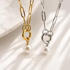 Gold Glass Pearl Charm, Kiska Pearl Pendant, Bridal Necklace Bracelet Jewelry Making Supply