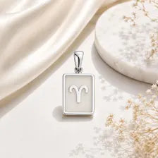 18K Gold PVD Zodiac Card Pendant, Stainless Steel Charm, Celestial Gift