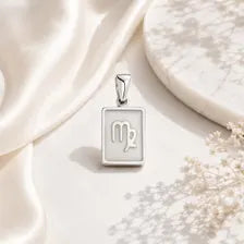 18K Gold PVD Zodiac Card Pendant, Stainless Steel Charm, Celestial Gift