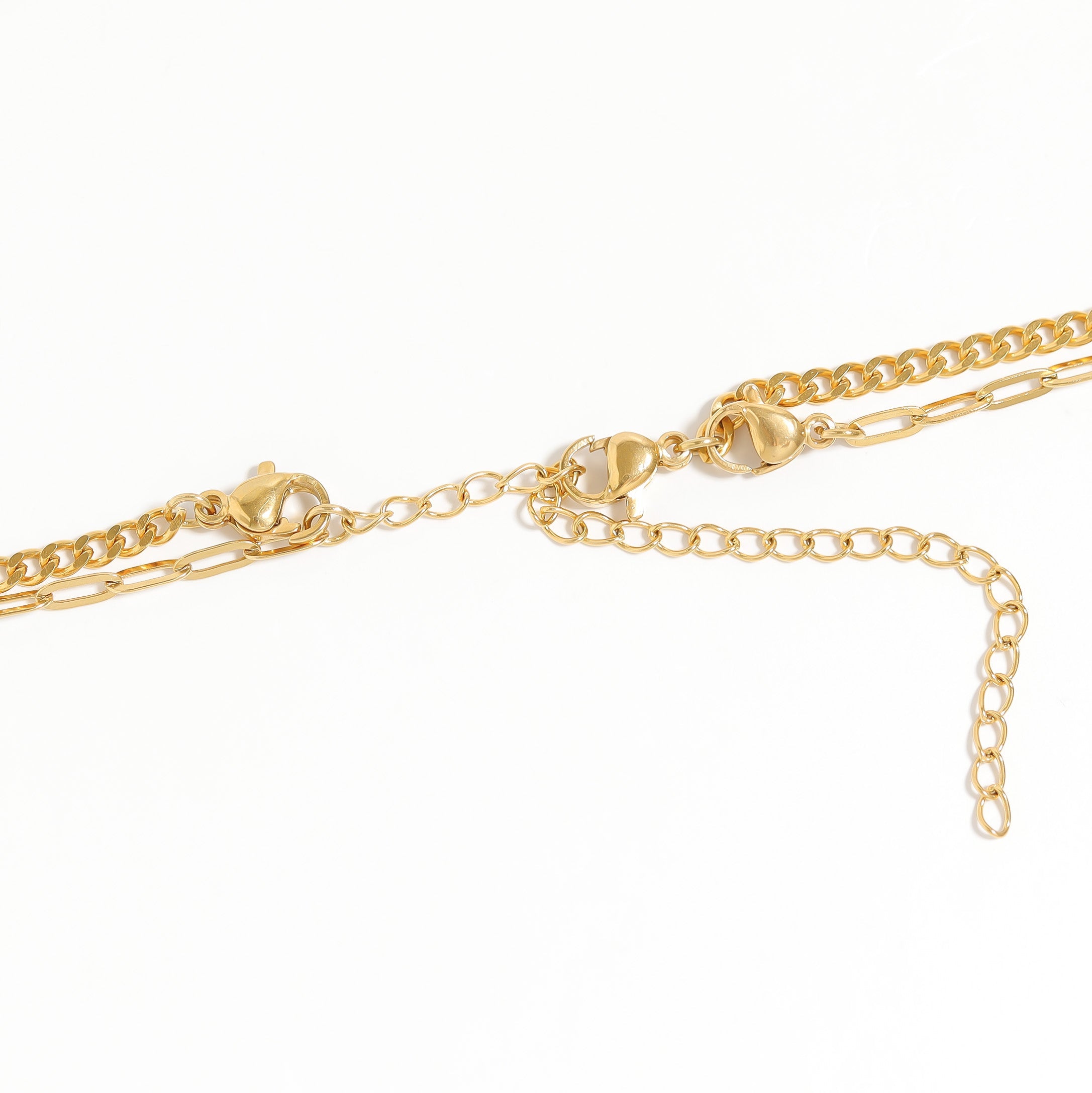 Evil Eye Hamsa Necklace – 18K Gold, Layered, Waterproof