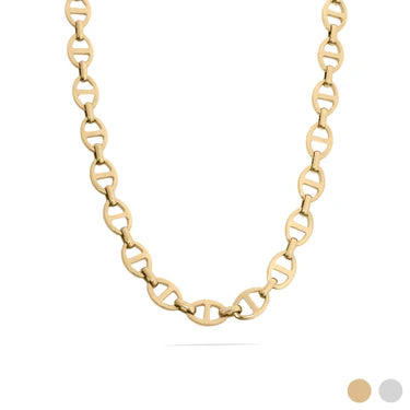 18K Gold PVD Stainless Steel Thick Oval Chain Necklace / CHN0158