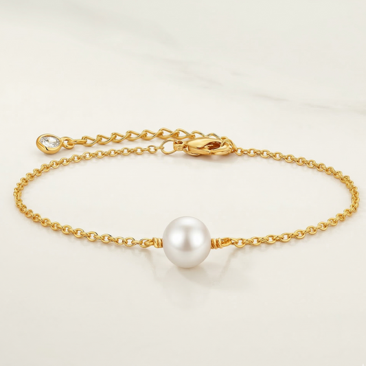 Bracelet, 18K Gold Plated Steel