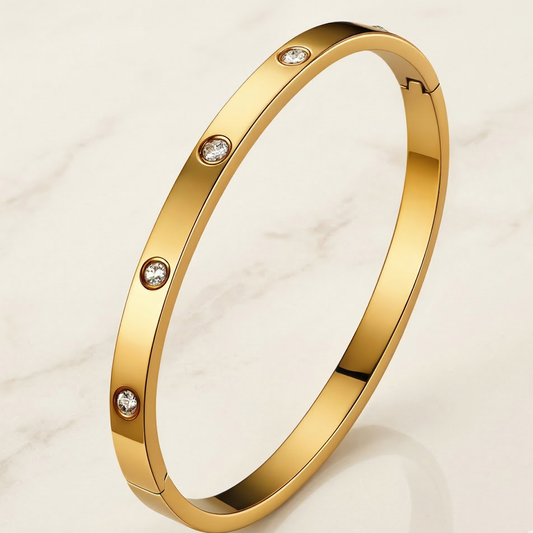 Bracelet, 18K Gold Plated Steel