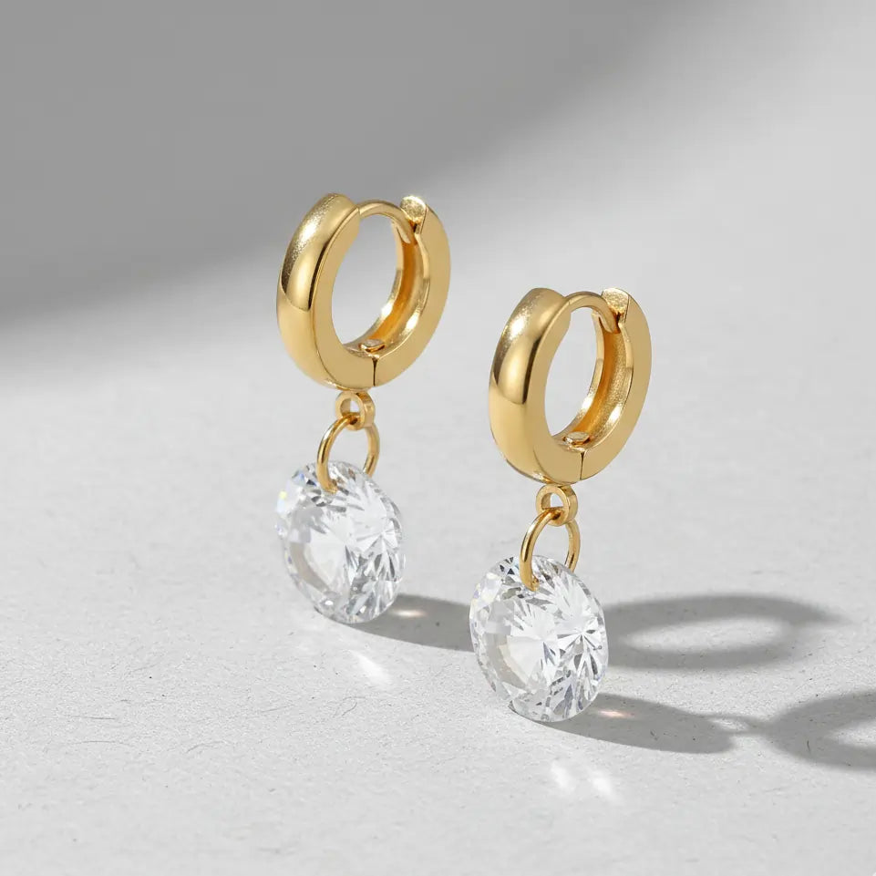 Sophisticated Congo Closure Gold Earrings