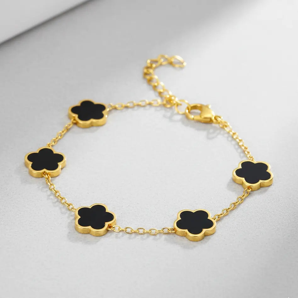 Flower Meadow Botanical Gold Bracelet