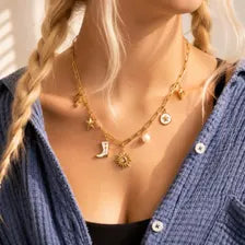 18K Gold White Cowboy Boot Charm, Western Cowgirl Pendant, Necklace Bracelet Jewelry Making Supply