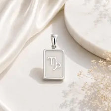 18K Gold PVD Zodiac Card Pendant, Stainless Steel Charm, Celestial Gift