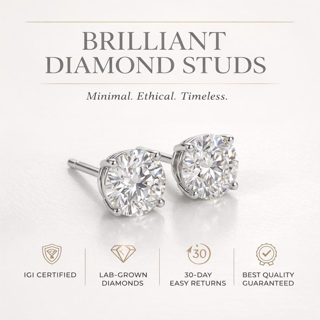 Marquise Lab Grown Diamond Stud Earrings – product image 9
